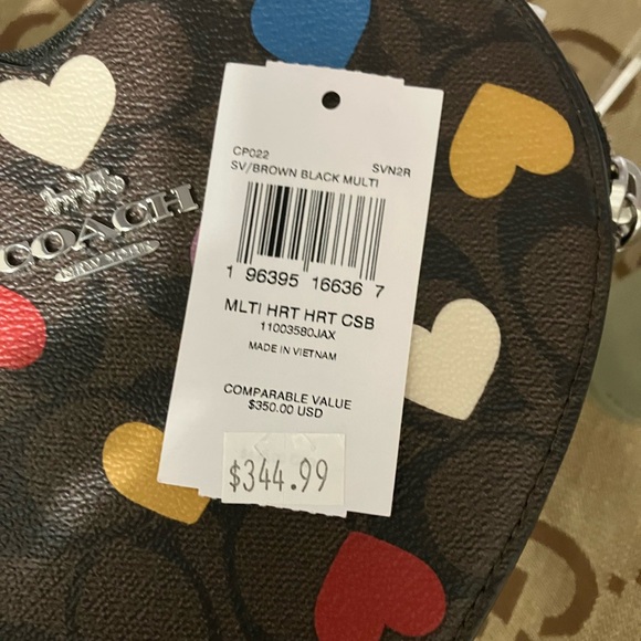 Coach Signature 2-way heart crossbody bag NWT - Picture 5 of 5